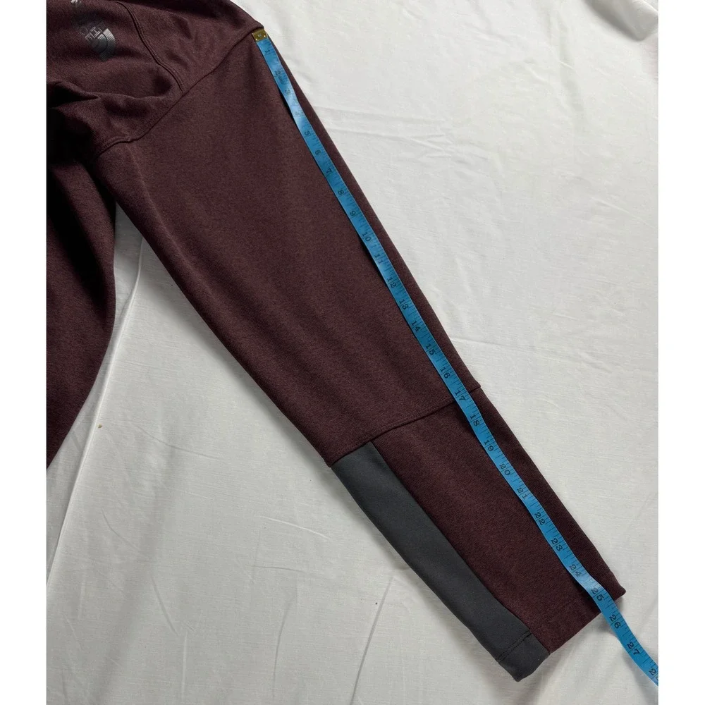 The‎ North Face Mens XL 1/4 Zip Fleece Pullover Burgundy Maroon hiking, outdoor